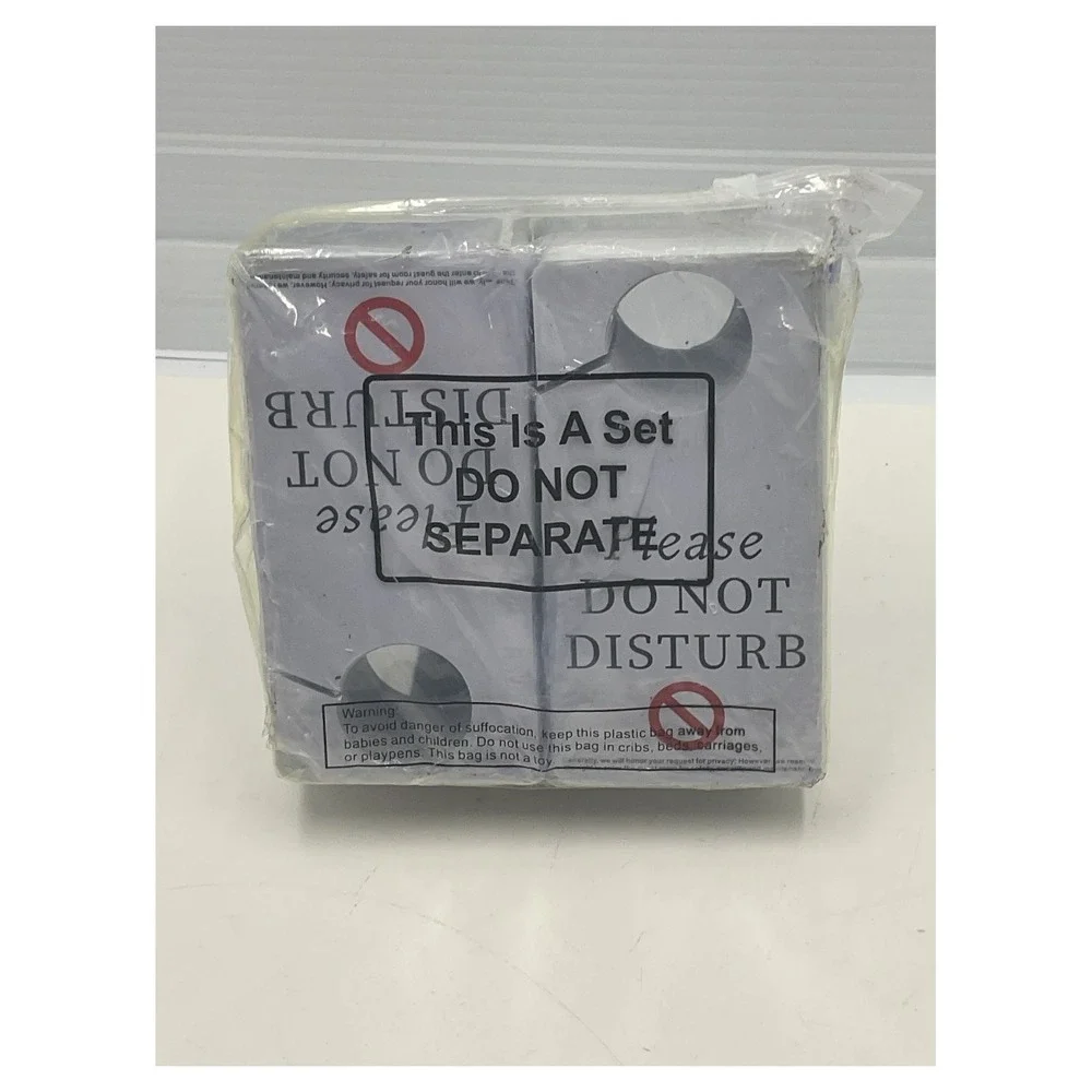 Trennyyou 100 Pack Do Not Disturb Door Hanger Signs Hotel Office‎ Privacy Grey